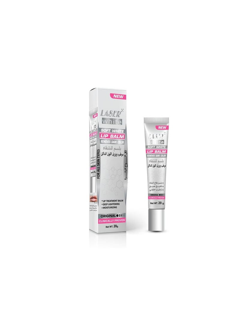 Laser White Lip Balm Moisturizing and Darkening 20g 2155 - Image 1